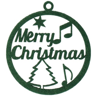 mugesh Weihnachtsbaumkugel Weihnachtskugel Filz "Merry Christmas" grün, für Musiker grün