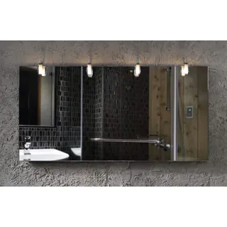 Beleuchteter LED Badspiegel Leuchtspiegel Mit Polierter Kante Nach Maß Casata mit 4 Lampen - 120 x 60 cm