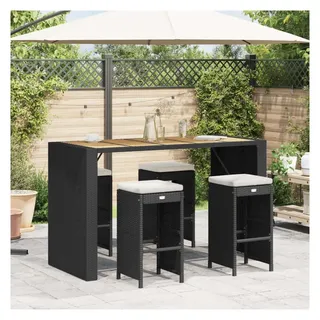 vidaXL Gartenstuhl 44 x 84 x 36 cm schwarz 4 St.