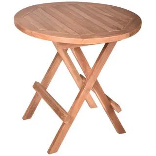 deluke Gartentisch Ø 50 x 51 cm Teakbraun