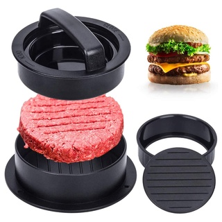 Prevessel 3 in 1 Hamburger Patty Maker, Hamburgerpresse, Antihaft, gefüllte Burgerpresse Set, Werkzeug, Hamburger Patty Formen Burger Pattie Presse Burger,Veggie