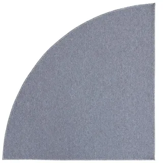 Kurzflor-Teppich Viertelkreis - 3 m, Hellblau