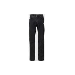 Jeans mit Label-Stitching Modell 'Carpe', Black, 29