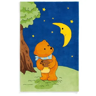 Der Mondbär Kinderteppich 130 x 190 cm Blau