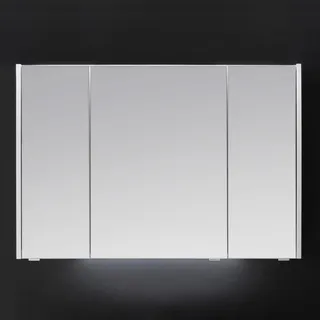 Pelipal Serie 6040 (Solitaire) Spiegelschrank 103,2 cm mit seitl. LED Profil, Waschplatzbeleuchtung SEEE00110-K444+ZWP00165E, Badmöbel, weiß matt touch