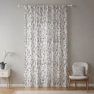 ggaimwf Blattvorhänge Schlafzimmer Vintage Blätter Druck Natur-Themenvorhänge Landhausstil Panel-Vorhang für Wohnzimmer Lounge Balkon Fenster- und Türvorhang Raumteiler 135x245 cm 1 Paneel