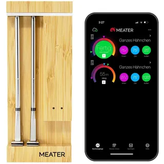 MEATER Pro Duo: Smart Meat Thermometer Digital | 550°C Hitzebeständigkeit | Groß