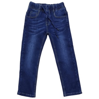 Fashion Boy Thermojeans Thermohose Winterhose gefütterte Jeans, JT163 5-Pocket-Style, mit Stretch-Anteil, mit Fleece gefüttert blau 128/134