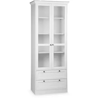 Finori Vitrine Laurito 80 x 45 x 200 cm Weiß