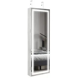 homasis Schmuckschrank mit Spiegel 40 x 12,5 x 120 cm