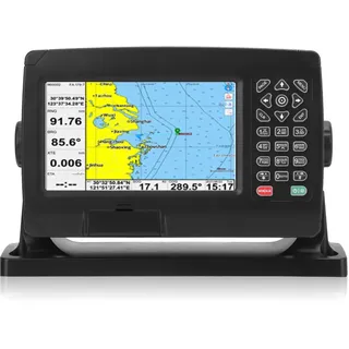 Ymiko GPS-Kartenplotter-Satellitennavigator, Marine-GPS-Navigator, Transponder mit GNSS-Antenne Dual Map System IPX6 Wasserdicht für Marineboote