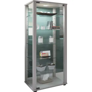 VCM Holz Glas Stand Vitrine Sammelvitrine Kavisa L