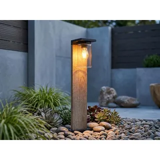 meine wunschleuchte Laterne schwarz Holzoptik 65 cm 1x E27 LED wechselbar