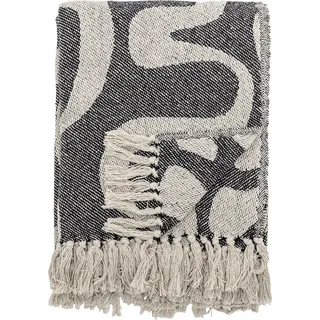 Bloomingville Salobre Plaid 130 x 160 cm Schwarz