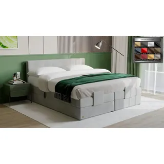 PAARA Boxspringbett 25GM elektrisch verstellbar mit Motor Dachschräge, Belüftungssystem bunt 90 cm x 200 cm