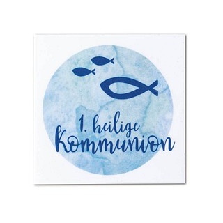 Rayher Wachsmotiv blau Heilige Kommunion Ø 6,7 cm