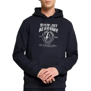 Spreadshirt Hoodie Star Trek Discovery Starfleet Academy Herren Premium Hoodie (1-tlg) blau XXL