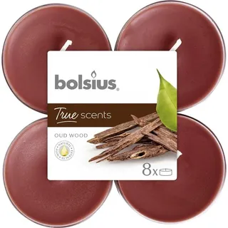 Bolsius Duftkerzen Maxi Light 8 St. braun
