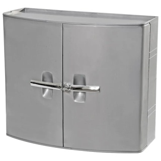 Bischof Medizinschrank, abschließbar B/H/T: 38,5 cm x 32,5 18 cm, 2 silberfarben Medizinschrank Apothekerschränke Küchenschränke Küchenmöbel