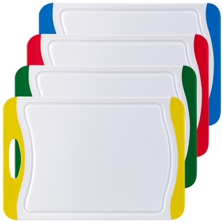 4er-Set Schneidebretter in 4 Farben, antibakteriell, je 42 x 29 cm