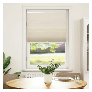 vidaXL Plissee Faltrollo 80 x 150 cm Creme