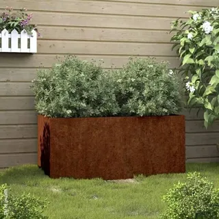 vidaXL Pflanzkübel 62 x 30 x 29 cm Cortenstahl