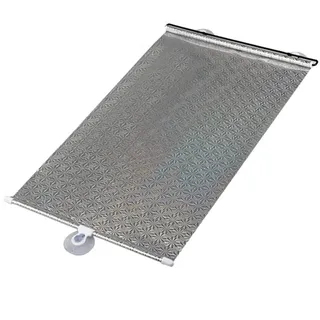 Saugnapf Sonnenschutz Rollos Ohne Bohren,Einziehbare Verdunkelungsrollos Für Fenster,Temporäre Jalousien,Tragbare Wärmeisolierte Sichtschutzvorhänge,Dachfenster Rollo,Silver-58×125cm(22.8*49.2in)