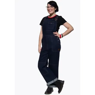 Queen Kerosin Latzhose Velma in Denim | Gr.: XXL