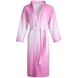 Morgenmantel Damen Leicht, Flauschig Hauskleid Baumwolle Bademäntel Reisebademantel Musselin Frottee Leicht Sauna Hausmantel Morgenmantel Lang Sommer Waffelpique Bademantel