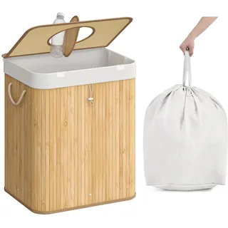 Songmics Pfandflaschen-Sammelbehälter 95 l Naturbeige