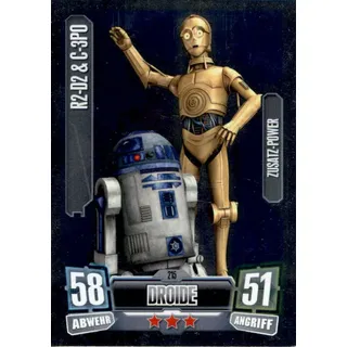 Star Wars Sammelkarte FA2-215 - R2-D2 & C-3PO - Droide - UCC Zusatz-Power - SERIE 2 (2011)