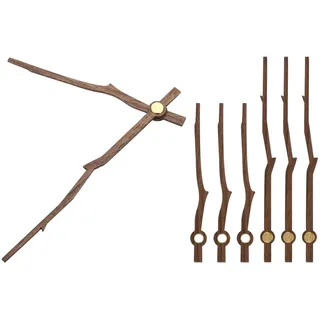 PATIKIL 4 Set Uhrzeiger für Wanduhr φ30cm, DIY Modern Lautlos Uhr Holzmaterial, Wanduhren Selber Bauen Deko für Wohnzimmer Restaurant Büro - Form:G1