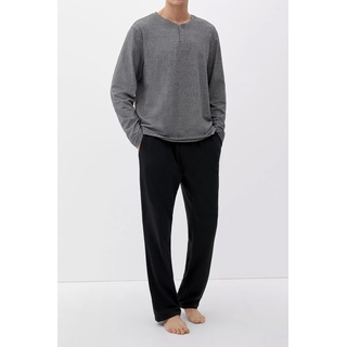 S.Oliver, Herren, Pyjama, langer Schlafanzug, Grau, (56, 58)