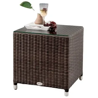 Destiny Beistelltisch AUCKLAND, 45x45x45cm, Polyrattan, bronze