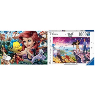 Ravensburger Puzzle 16963 - Arielle & Puzzle 17290 - Pocahontas - 1000 Teile Disney Puzzle für Erwachsene und Kinder ab 14 Jahren
