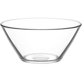 Vega - Salatschüssel/Rührschüssel aus Glas - ideal als Servierschale für Pasta/Popcorn - 2,2 Liter