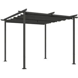 Outsunny Pergola 3 x 2,27 m Dunkelgrau