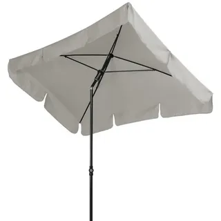 doppler® Rechteckschirm Waterproof 260x150 cm hellgrau Sonnenschirm, LxB: 150,00x260,00 cm, Sonnenschirm, Waterproof, wasserdicht / abknickbar / höhenverstellbar grau