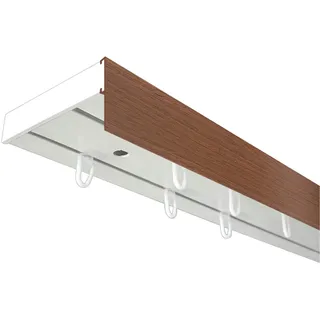 SN DECO GROUP Gardinenschiene Vorhangschiene SH mit Blende, 2-läufig, Fixmaß, mit Bohren, verschraubt, Kunststoff 220 cm x 7,7 cm