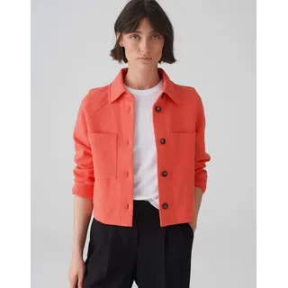 OPUS Kurzblazer Kurzblazer JIPI Boxy Fit aus BCI Cotton Mix rot L (42)