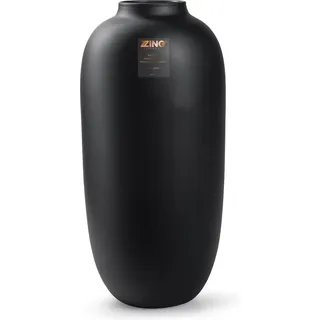 Bloomique - Blumenvase Magret - Schwarz - Glas - Große Vase für Blumen und Pampasgras - H40x Ø19cm