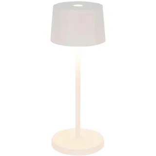 Dieter Knoll Akku-Tischleuchte Mini Pleat, Weiß, Metall, Kunststoff, Uni,Uni, 45 mm, rund,rund, G, 20 cm, RoHS, CE, Touch-Schalter (on/off), tragbar, Ladeanzeige, Farbtemperaturwechsler, Lampen & Leuchten, Innenbeleuchtung, Tischlampen, Akku-Tischleuchten