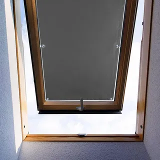 Ygann Dachfenster Rollo Thermo Sonnenschutz Verdunkelungsrollo für Dachfenster UV Schutz mit Saugnäpfe ohne Bohren ohne kleben (Grau,72x120cm)