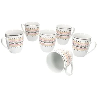 VAN WELL Kaffeetasse 0,4 l Weiß 6 St.