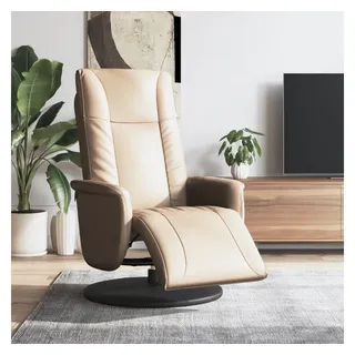 vidaXL Relaxsessel mit Fußteil Kunstleder 90 x 105 x 0 cm Braun