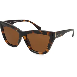 Michael Kors 0MK2211U DUBAI Damen-Sonnenbrille Vollrand Cateye Acetat-Gestell, braun