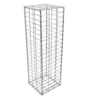 Wiltec Gabione 100 x 30 x 30 cm aus Drahtgitter, feuerverzinkter Gabionenzaun, Steinkorb für Gabionenwand, Gabionen Sichtschutz und Gabionen Hochbeet