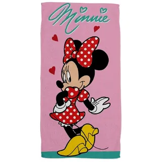 Aymax Disney Minnie Strandtuch 70 x 140 cm rosa