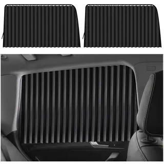 luxuskollektion Sonnenschutz Auto Magnetisch Sichtschutz, Uv-schutz, 2 Stück, Schwarz