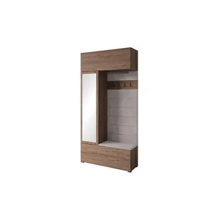 Garderobe   , braun , Maße (cm): B: 115 H: 231,9